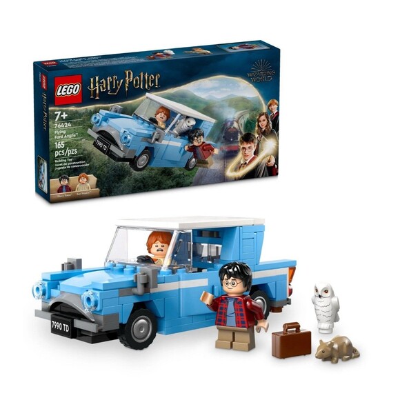 LEGO Harry Potter Flying Ford Anglia Car With 2 Minifigures + Owl & Rat NEW - Picture 4 of 7
